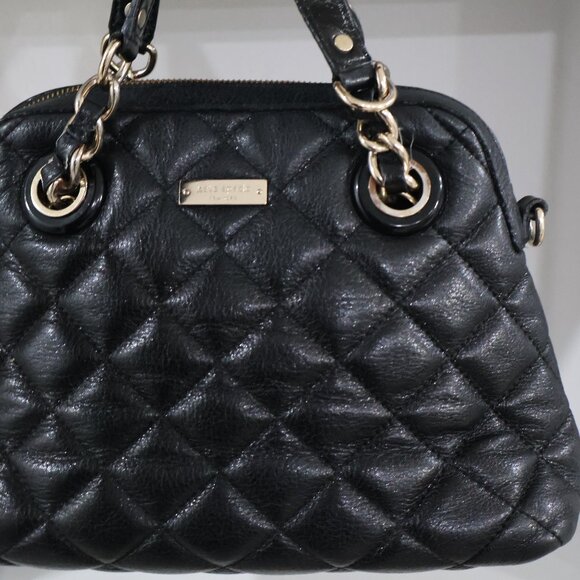 Kate Spade Quilted Leather Satchel Handbag - Picture 15 of 16